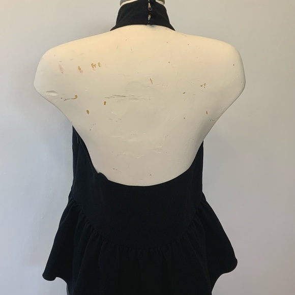Elizabeth and James black low back peplum tank top - Picture 6 of 6